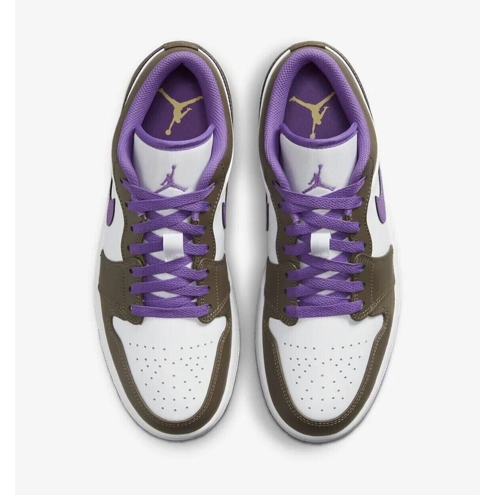 Air Jordan 1 Low Palomino / Wild Berry-White New  553558-215 100% Auth